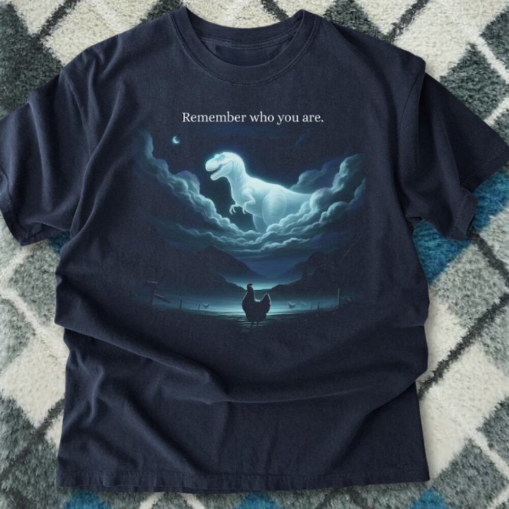 Moon Dinosaur Graphic Tee Black Dreamy Fantasy Aesthetic Shirt